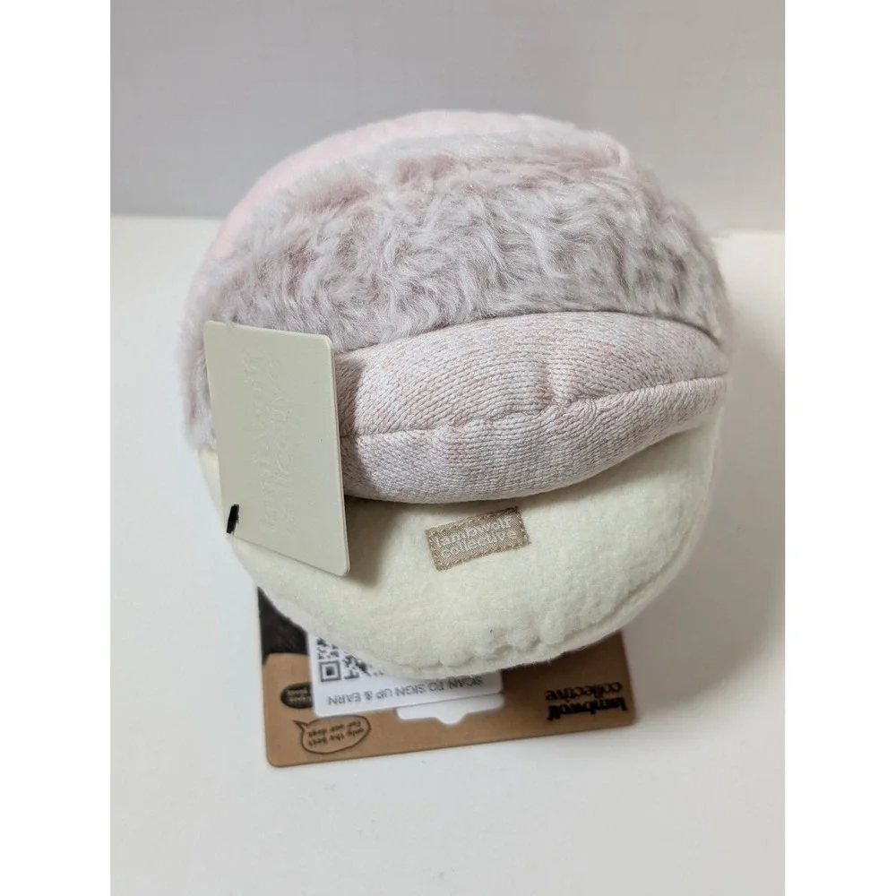 Lambwolf Collective Multi-Textured Silent Snuffle Ball Dog Toy Blush Cream NEW